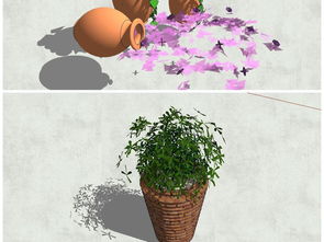 精品陶罐花卉绿植景观小品花钵SU模型设计图下载 图片43.43MB 植物景观库 SU模型